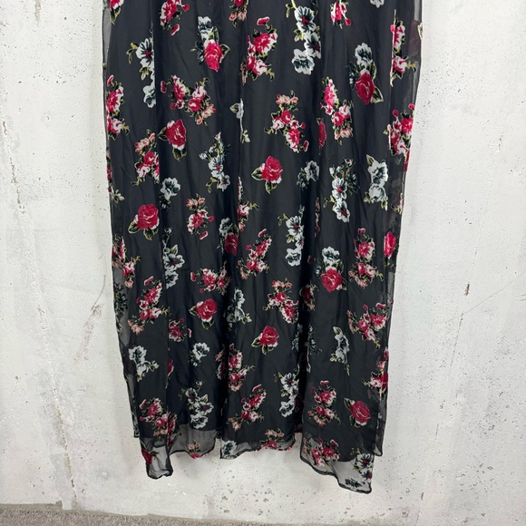 Mod Cloth Anna Sui Chic Ruffle Sleeve Floral Maxi Dress Size 24 - Picture 11 of 13